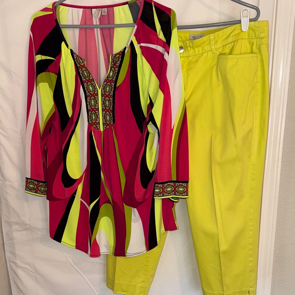 Madison vibrant top and pants
